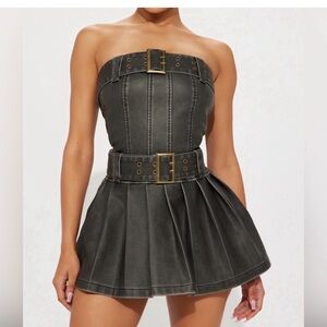 Fashion Nova Faux Leather Never Be Tamed Romper